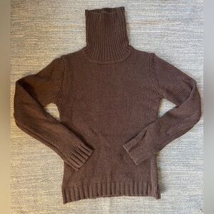 J. Crew Brown Wool Turtleneck Sweater Small